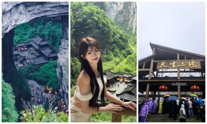 Wulong Three Natural Bridges and Fairy Mountain sightseeing in Chongqing 4 day tour